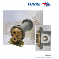 FUNKE 管殼式換熱器，主要用于冷卻液體，如潤滑油、以及通過飽和蒸汽加熱